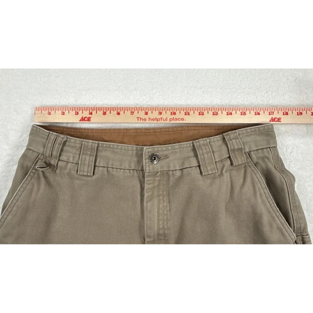 Duluth Trading Cargo Pants Mens 36 Brown Canvas Workwear Utility